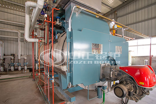 華盛橡膠10噸WNS系列冷凝式燃?xì)忮仩t項目