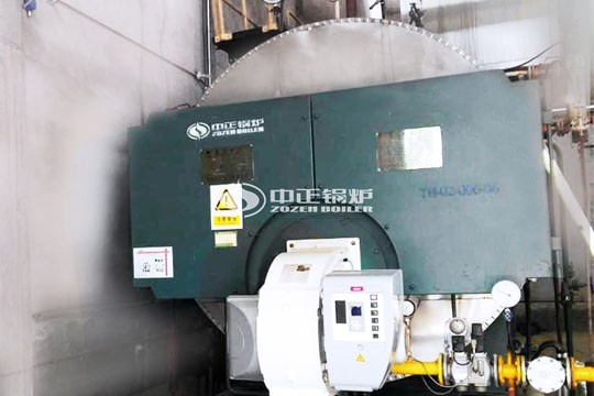 包裝紙業(yè)6噸WNS系列冷凝式燃?xì)庹羝仩t項(xiàng)目